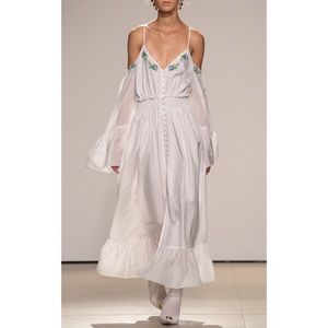 Flow The Label Embroidered Open Shoulder Dress